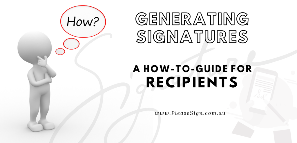 Recipient generated signatures (1)